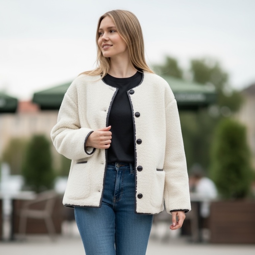 NWT 4TH & RECKLESS YANIS JACKET XXL Shearling Boxy Fit - Picture 2 of 9